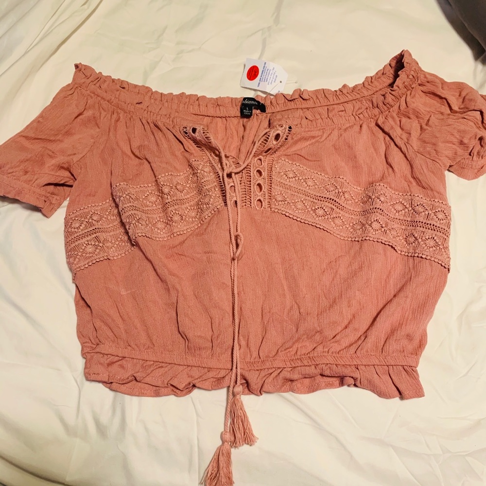 Cute pink crop top